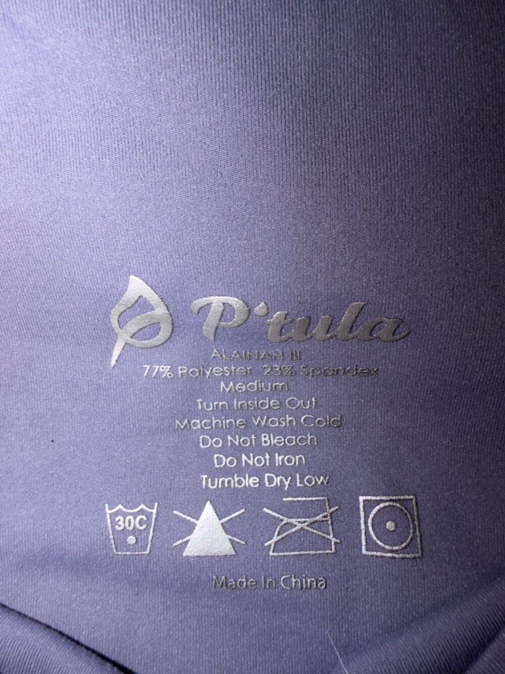 P'tula Alainah III Leggings Size M Purple High Rise Athletic Yoga Pants - Picture 5 of 6